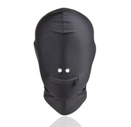 Fetisj BDSM Bondage Sex Hoods Flexibel Hoofdmasker Erotisch Play Gear Slaaf Marteling Trainer volwassen seksspeeltjes voor vrouwen Black GN3124000426853646