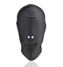 Fetisj BDSM Bondage Sex Hoods Flexibel Hoofdmasker Erotisch Play Gear Slaven Trainer Trainer volwassen seksspeeltjes voor vrouwen Black GN3124000421924915