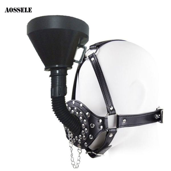 Fetish Funnel Mouth Gag BDSM Bondage Set Slave Oral Fixation Stuffed SM Juego para adultos juguetes sexy para mujeres, hombres y adultos