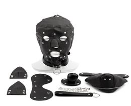 Fetish PU Leather Dog Mask Harness Sex Slave Collar Leash Mouth Gag Bondage Cood Caída Juegos para adultos Juguetes Sexo para parejas 03162006