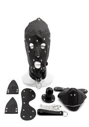 Fetish Pu Leather Dog Mask Harness Sex Slave Collar Leash Mouth Gag Bondage Cood Caída Juegos para adultos Juguetes Sexo para parejas 01788815