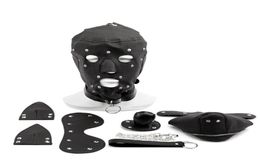 Fetish PU Leather Dog Mask Harness Sex Slave Collar Leash Mouth Gag Bondage Cood Caída Juegos para adultos Juguetes Sexo para parejas7295770