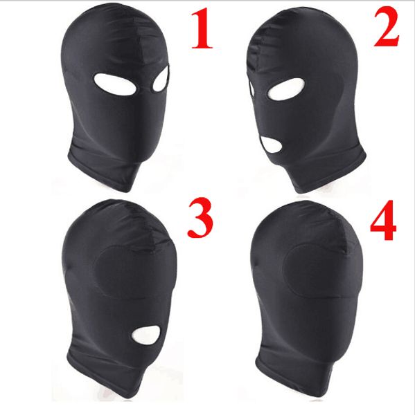 Fetish Unisexe BDSM Hood Masque de sexe en cuir avec les yeux bandés, jeux érotiques pour adultes, appuie-tête Bondage Halloween Gimp Sex Toys pour couples