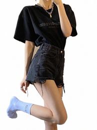 Les vêtements d'été de Feynzz sont une tendance des shorts en denim Fried Street salés et sucrés, de style occidental, anti-âge pour femmes W0jI #