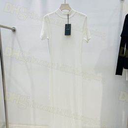 FF Lace Dress Luxe hete zomerjurken korset taille Hollow Out Design Sexy Fashion Maxiskit Dames designer kleding