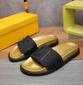 FFashion Hommes Femmes Sandales Designer Chaussures De Luxe Diapositive Mode D'été Large Plat Sandales Glissantes Pantoufle Flip Flop Boîte À Fleurs Taille 38-46