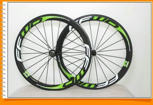 FFWD Fast Forward F5R 50mm Clincher Carbon Welset Green Clincher 3K 700C Glossy Welset Novatec