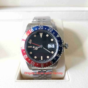 FG Factory Herenhorloge A2836 Klassiek 40 mm Fabriek Vintage Rood Blauw Pepsi Bezel Horloges Jubileumarmband ETA 2836-2 Beweging Mechanisch Automatisch Herenhorloges