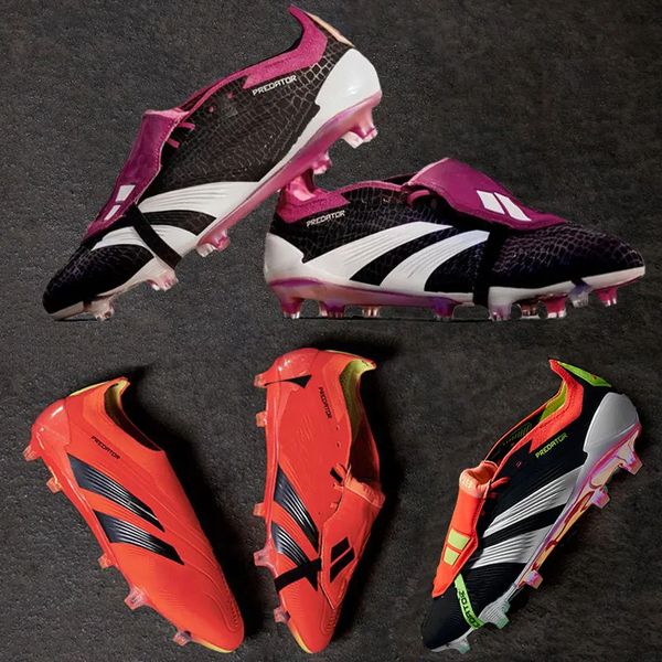 Zapatos de fútbol FG Fútbol X Predator Elite Entrenadores Zapatillas de deporte Predator Edge 1 FG Falcon Essence Cordones superiores realizados Histori l Rihla Zapatos de fútbol