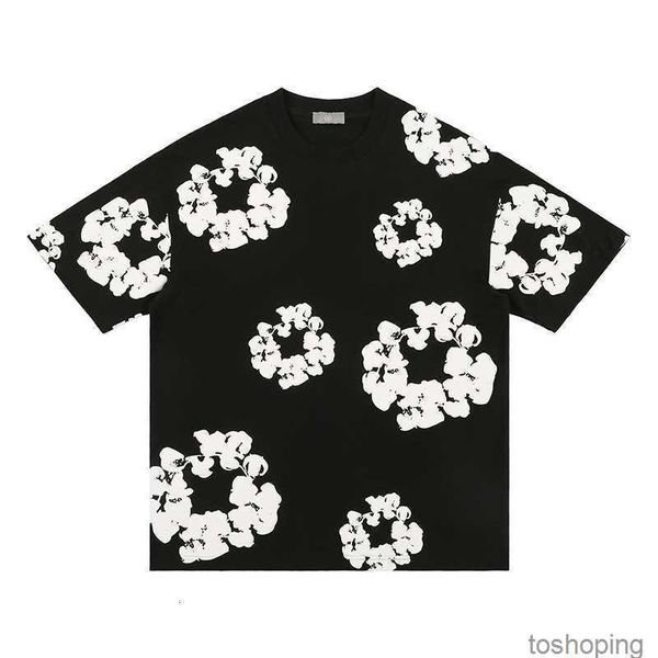 FG Menswear 2023 printemps et été nouvelle tendance marque même mousse pleine impression haute rue hip-hop à manches courtes T-shirt setSGQT