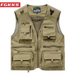 FGKKS – gilet de loisirs en plein air pour hommes, manteau de sport respirant à poches multiples, Design de haute qualité, 2023, 240119