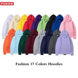 FGKKS marca hombres sudaderas con capucha otoño hip hop streetwear con capucha casual para hombre color sólido sudadera con capucha sudaderas hombre 240201