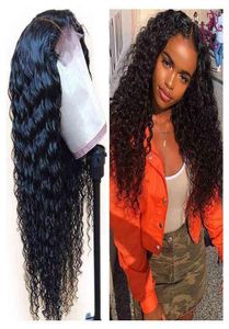 FH Cambodian 100 Raw Onbewerkte maagdelijk menselijk 4x4 Lace Deep Wave Closure Hair Wigs7949804