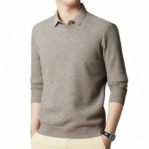 Fi Marque Automne Nouvelle Arrivée Polo pour Hommes Lg Manches Solide Printemps Vêtements Chaud Fit Hommes Polo Chemise Vêtements De Sport H9Qc #