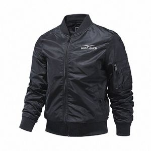 Fi Marca MOTO GUZZI Hombres Chaquetas Cremallera Soporte Cuello Chaquetas de motocicleta Abrigos para hombre Chaqueta de bombardero militar impermeable al aire libre o3kb #