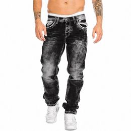 Fi Classic Jeans pour hommes Bleu Noir Premium Pantalon ample à jambes larges Busin Casual Marque Hommes Pantalons Vêtements de travail Hommes Jeans droits X2X0 #