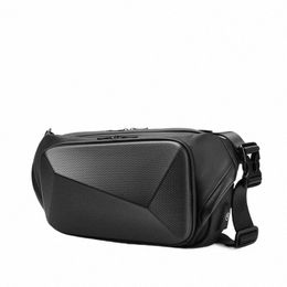 Fi bolsa de pecho de alta calidad para hombres al aire libre multifuncional impermeable cáscara dura un hombro crossbody mochila ocio deporte n0sc #