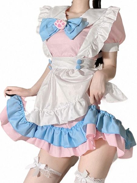 Fi Lolita Maid Cosplay Costumes Mignon Doux Écolière Uniforme Scène Animati Show Vêtements Coquine Chérie Chemise Sexy k62r #