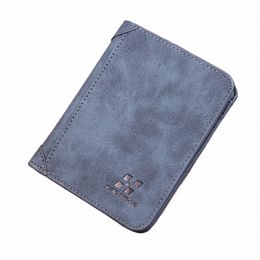 Fi Hommes PU Cuir Billfold Slim Hipster Cowhide Carte de crédit / Porte-cartes d'identité Inserts Porte-monnaie Luxe Busin Portefeuille pliable 60qH #