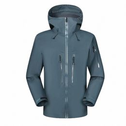 Veste imperméable d'extérieur à trois couches pour hommes, veste à coque souple d'alpinisme décontractée pour hommes, manteau de boxe x4KI #