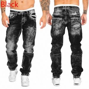 Fi Nouveaux jeans pour hommes Lg Pantalons 2023 Multi-poches Jambe droite Printemps et automne Quotidien Casual Vêtements de sport Street Jeans u5uR #