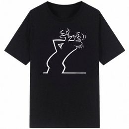 Fi Plus La Taille T-shirts Femmes La Linea La Ligne Osvaldo Cavandoli TV Hommes Femmes Style Streetwear O-cou Décontracté Cott T-shirts 77V8 #