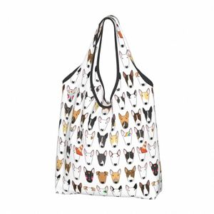 Fi Print Multi Bull Repeat Tote Shop Sacs Portable Shopper Amourage Dog Lover Bull Terrier Handbag B8pn #