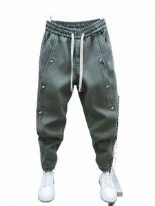 Fi Street Pantalon Cott Casual Harem Pantalon Hiver Épaissie Chaud Sweatpant Marque De Luxe Vêtements Pour Hommes m8ch #