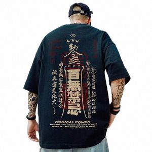 Camisetas FI para hombres 3D Estilo chino Impresión de texto Calle Harajuku Top Camiseta de gran tamaño Diario Casual Sudadera de manga corta m6ED #