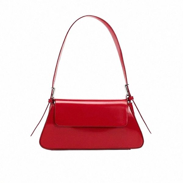 FI TOTES Small sac à main Femmes de luxe Designer Handsbag 2024 Nouveau Sacs de mariage en cuir de brevet Red Patent Femme I5OX #
