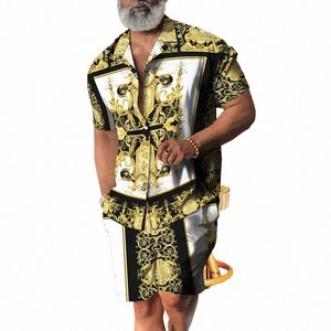 fi Trend Print Party Suit 3D print Shirt Strand Shorts Oversized luxe 2 Stuks set Vacati Hawaiian Streetwear Man Suits y8ZZ #