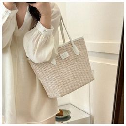 Fi Weave fourre-tout Soull Sag de boutique Simple Summer Plack Paille Hands Sac à main grande capacité Bohemian Bohemian Sac Girls H17L # #