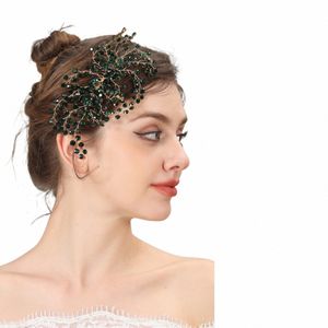 Fi Wedding Hair Acturations Full Crystal Rineste Tiara Hair Peigt Women Bride Handmade Headspieces X6VN # #