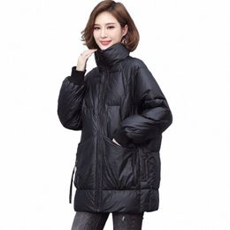 Fi Winter Down Vestes rembourrées Vêtements pour femmes 2024 Hiver Nouveaux manteaux coréens lâches col montant Parkas Manteaux fp 343 i8mF #