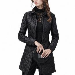 Fi mujeres abajo chaqueta 2020 invierno nuevo negro LG ligeramente cálido pato blanco abajo chaquetas coreanas elegante delgado femenino abrigo acolchado a6p5 #