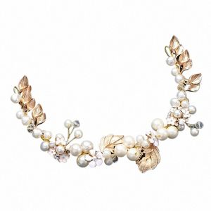 Fi Women Pearl Crystal Tiara Boho Bandas de novia Accesorios de joyería Accesorios Hot para la boda Fiesta de la foto del regalo del cabello I70i#