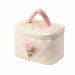 Fi Fi Women's Tulip FRS Pouche de grande capacité Bag de voyage de voyage en velours côtelé en velours côtelé des sacs de rangement portable