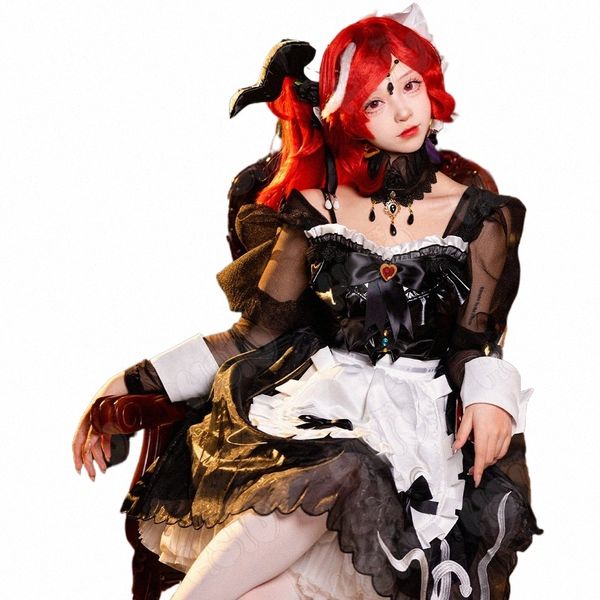 Fia Gilman Cosplay Costume Perruque Anime Identité V Costume HSIU Prêtre Maid Dr Costume Uniforme Halen Party Outfit Y8qJ #
