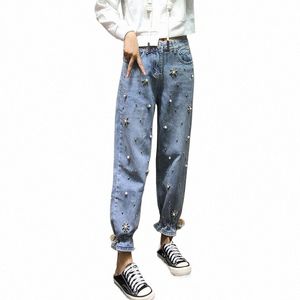 Fiable Casual Diamds Spliced Jeans Dameskleding Zomer Koreaanse Temperament Hoge Taille Cropped Denim Broek voor Vrouwelijke w9pK #