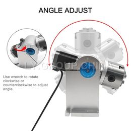 Fiber Laser Gravure Markeringsmachine Gebruik professionele ly D100 3 Claws Rotary Axis 80mm 100 mm Max Korte/Hoge versie Optioneel