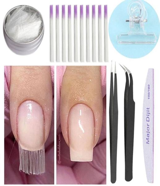 Extensions d'ongles en Fiber de verre, Gel avec grattoir, outil de manucure en acrylique, 5938485