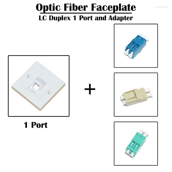 Equipo de fibra óptica 10 piezas 1 puerto LC Placa frontal Dúplex FTTH FTTD Adaptador de red UPC/APC Ethernet SM Modo único MM Multi