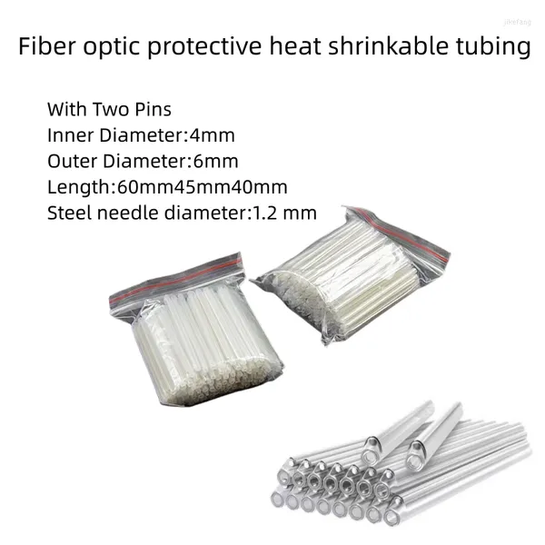 Equipo de fibra óptica 1000 unids/lote 40mm45m60mm tubo de calor totalmente retráctil protección de fusión óptica