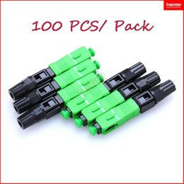 Glasvezelapparatuur 100 stcs/doos ftth SC APC Single-modus snelle connector snel