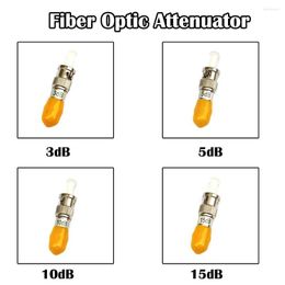 Equipo de fibra óptica 5 piezas ST hembra a atenuador macho 3dB 5dB 10dB 15dB SM modo único Simplex óptico UPC
