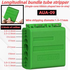 Fiber Optic Equipment AUA-09 Longitudinal Bundle Tube Stripper 1.5-11mm Slitter Single-core/Ribbon-shaped Cable Center Pipe Stripping Tool