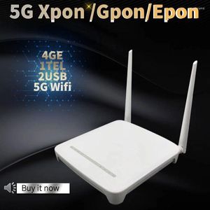 Glasvezelapparatuur F670L XPON ONU 5G 4GE 1TEL 2USB Dual Band WiFi Modem Ftth Gpon/Epon Ont Router 4G Tweedehands zonder vermogen