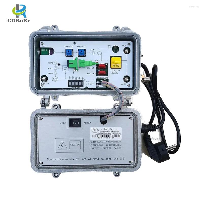 Fiber Optic Equipment FTTH Optical Receiver High Hfc 2 Ways Output With AGC CATV Digital Analog Signal Receiving Outdoor Cable TV Node