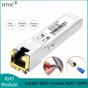 Équipement à fibres optiques HTOC 10/100/1000M Module SFP connecteur de commutateur RJ45 (1.25G 100M) Port Ethernet Gigabit 1 pièces