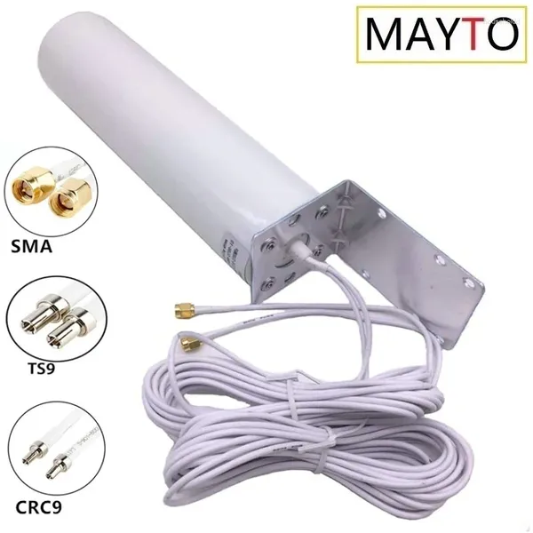 Equipo de fibra óptica MAYTO Antena Dual 10 metros Cable 3G 4G LTE Router Módem aéreo externo SMA/ TS9 /CRC9 Conector